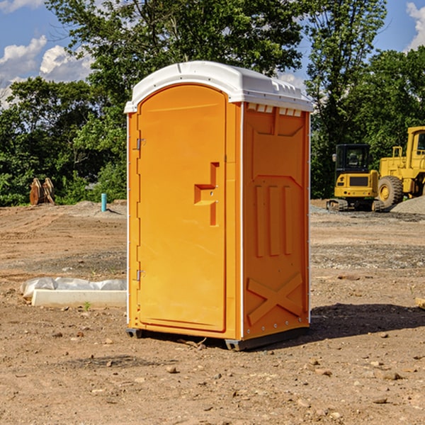 how often are the portable restrooms cleaned and serviced during a rental period in Quiogue NY